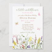 Een beetje Wildflower Waterverf Baby shower Kaart (Voorkant)