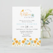 Een beetje Wildflower waterverf Baby shower Kaart (Staand voorkant)