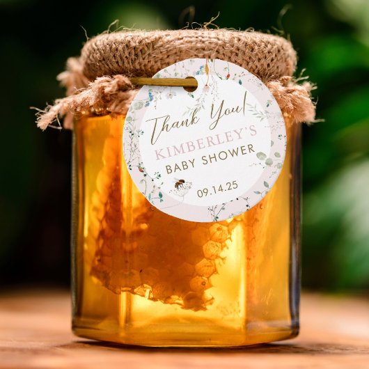 Een beetje Wildflower Wild Flower Baby shower Bedankjes Labels