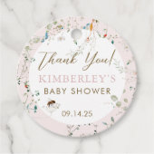 Een beetje Wildflower Wild Flower Baby shower Bedankjes Labels (Voorkant)