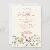 Een beetje Wildflower Wilde Bloem Bloemen Baby sho Kaart (Voorkant)