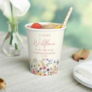 Een beetje Wildflower Wilde Bloem Bloemen Baby sho Papieren Bekers
