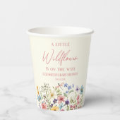 Een beetje Wildflower Wilde Bloem Bloemen Baby sho Papieren Bekers (Achterkant)