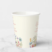 Een beetje Wildflower Wilde Bloem Bloemen Baby sho Papieren Bekers (Links)