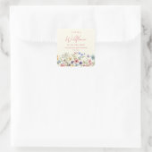 Een beetje Wildflower Wilde Bloem Bloemen Baby sho Vierkante Sticker (Tas)