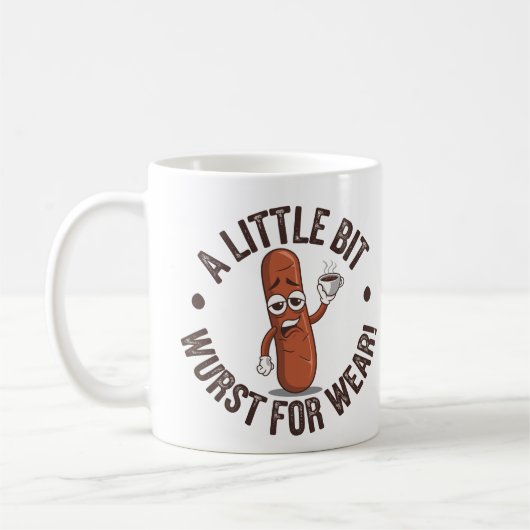 Een beetje wurst voor Draag! vermoeide worst Koffiemok (Links)