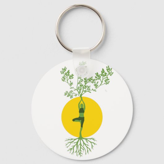 een beetje yoga spring design sleutelhanger (Voorkant)