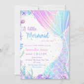 Een beetje zeemeermin Baby shower feest Kaart (Voorkant)