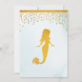 Een beetje zeemeermin is onderweg Baby shower Kaart (Achterkant)