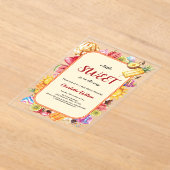 Een beetje zoet is op de weg Ice Cream Baby shower Acryl Uitnodigingen (Laagn)