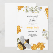 een beetje zoete honing babyshower Uitnodiging (Voorkant / Achterkant)