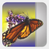 Een beetje zoete vlinder vierkante sticker (Voorkant)