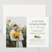 Een beetje Zonnebloem Baby shower Boho Boeket Kaart (Voorkant / Achterkant)