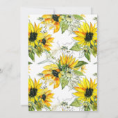 Een beetje zonnebloem baby shower uitnodiging (Achterkant)