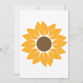 Een beetje zonnebloem is onderweg kaart (Achterkant)