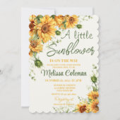 Een beetje zonnebloem is op weg naar het Baby show Kaart (Voorkant)