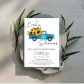 Een beetje zonnebloem is op weg naar het Baby show Kaart