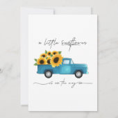 Een beetje zonnebloem is op weg naar het Baby show Kaart (Achterkant)