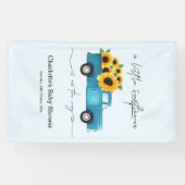 Een beetje zonnebloem is op weg naar het Baby show Spandoek (Horizontaal)