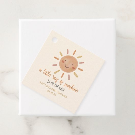 Een beetje zonnegeel Baby shower Bedankjes Labels (In situ)