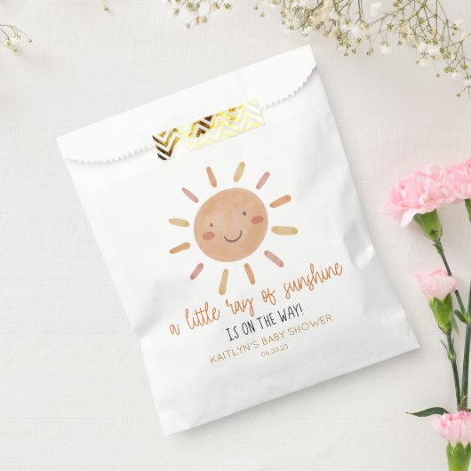 Een beetje zonnegeel Baby shower Bedankzakje (Gezegeld)