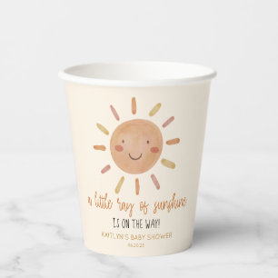Een beetje zonnegeel Baby shower Papieren Bekers