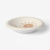 Een beetje zonnegeel Baby shower Papieren Kommen (Gebogen)