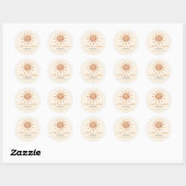Een beetje zonnegeel Baby shower Ronde Sticker (Vel)