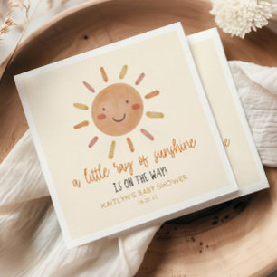 Een beetje zonnegeel Baby shower Servet