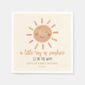 Een beetje zonnegeel Baby shower Servet (Voorkant)