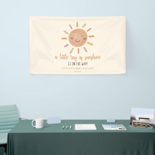 Een beetje zonnegeel Baby shower Spandoek (Beurs)