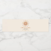 Een beetje zonnegeel Baby shower Waterfles Etiket (Enkel label)