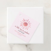 Een beetje zonneroze zonneroze Baby shower Bedankjes Labels (In situ)