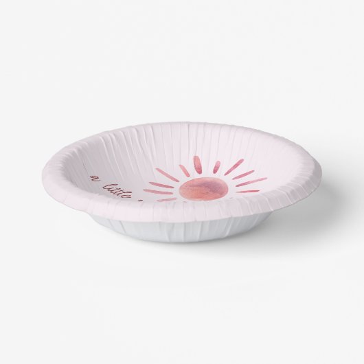 Een beetje zonneroze zonneroze Baby shower Papieren Kommen (Gebogen)