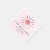 Een beetje zonneroze zonneroze Baby shower Servet (Hoek)