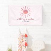 Een beetje zonneroze zonneroze Baby shower Spandoek (Insitu)