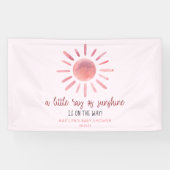 Een beetje zonneroze zonneroze Baby shower Spandoek (Horizontaal)