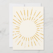 Een beetje zonneschijn is op komst Uitnodiging, Ba Kaart (Achterkant)