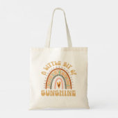 Een beetje zonneschijn regenboog tote bag (Achterkant)