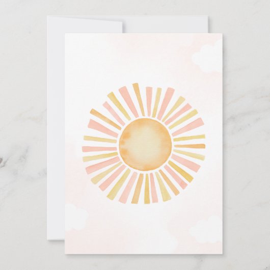Een beetje zonnestraal Baby shower Kaart (Achterkant)