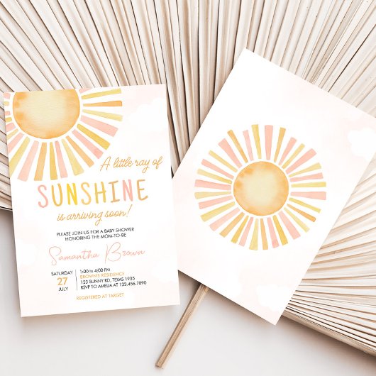 Een beetje zonnestraal Baby shower Kaart