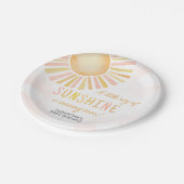 Een beetje zonnestraal Baby shower Papieren Bordje (Gekanteld)