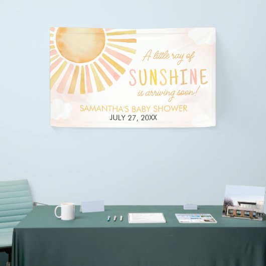 Een beetje zonnestraal Baby shower Spandoek (Beurs)