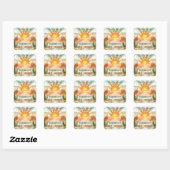 Een beetje zonnestraal Baby shower Vierkante Sticker (Vel)
