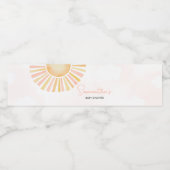 Een beetje zonnestraal Baby shower Waterfles Etiket (Enkel label)