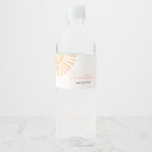 Een beetje zonnestraal Baby shower Waterfles Etiket (Voorkant)