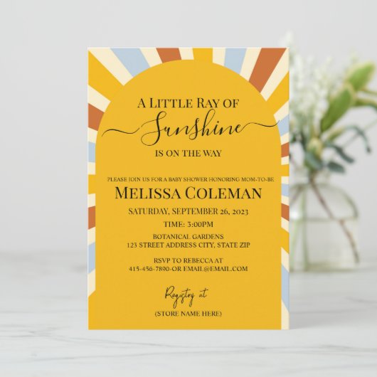 Een beetje zonnestraal is onderweg kaart (Staand voorkant)