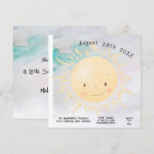 Een beetje zonnig gepersonaliseerd Baby shower Kaart (Voorkant / Achterkant)