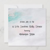 Een beetje zonnig gepersonaliseerd Baby shower Kaart (Achterkant)