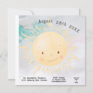 Een beetje zonnig gepersonaliseerd Baby shower Kaart